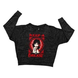 Obey Awareness Women’s‎ 2011 Keep A Breast Crop Long Sleeve T Shirt Size Medium